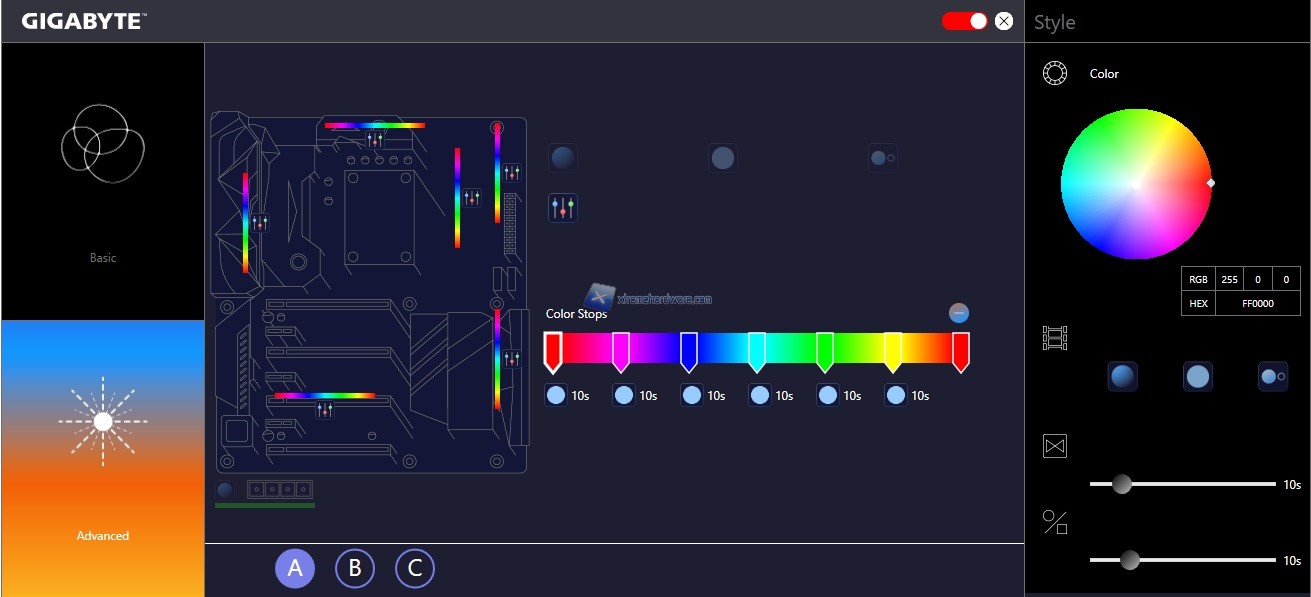 GIGABYTE RGB Fusion APP Center 5